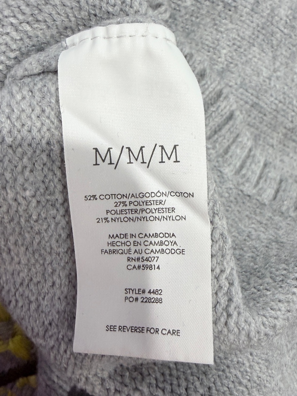 Cabi Songbird Embroidered Pullover Sweater Gray - Picture 7 of 7
